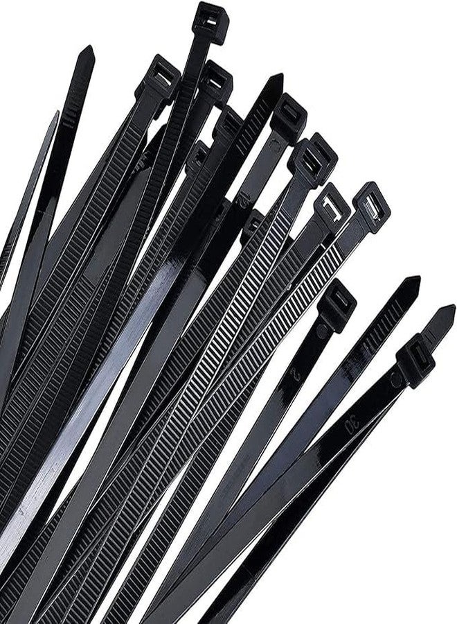 CREWBOLT Heavy Duty Multipurpose Black Nylon Self-Locking Cable Ties | 12" (300 X 7.60 MM) | Zip Ties | Pack of 100 (12 inch) - Image 5